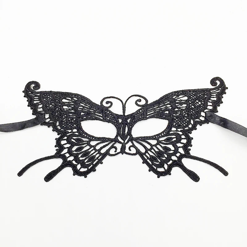 Venezianische Spitzenmaske – Schwarze Augenmaske für Maskerade, Halloween & Karneval