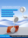 USB Clip-Ventilator mit Magnethalterung & Handyhalter – Wiederaufladbar, 1800mAh | Beige, Weiß & Grün