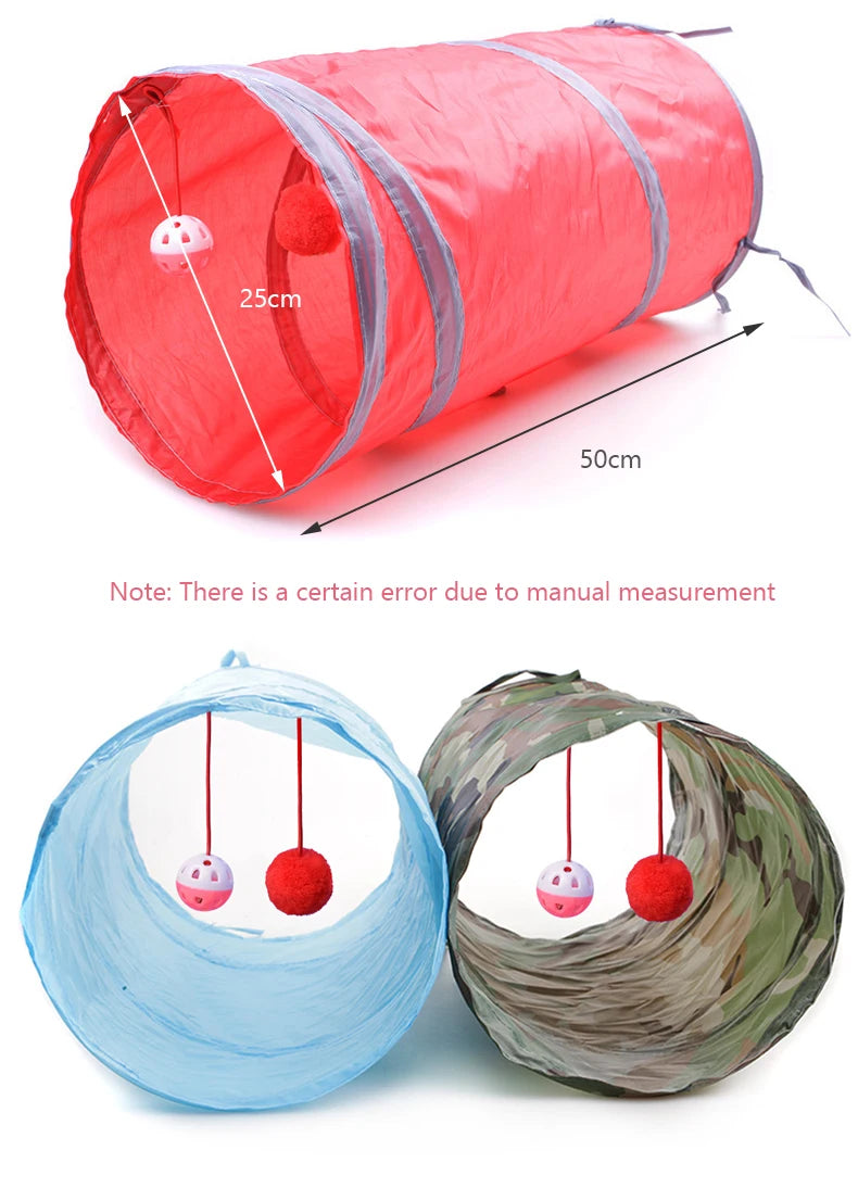 5/4/3 Löcher Haustier Katzen tunnel lustiges Spielzeug für Katzen faltbares Katzen spielzeug interaktive Katze Kaninchen Tier spielen Spiele Tunnel Chat Haustier Produkt