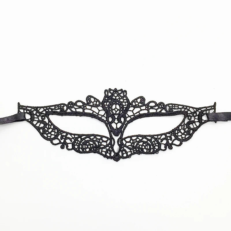 Venezianische Spitzenmaske – Schwarze Augenmaske für Maskerade, Halloween & Karneval
