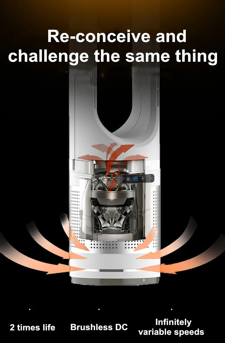 46-Zoll-Ventilator, heißer und kalter Wind, intelligente stehende Ventilatoren, Bodenventilator für Zuhause, Turm, geräuschlose Fernbedienung, Luftzirkulator, Lüfter