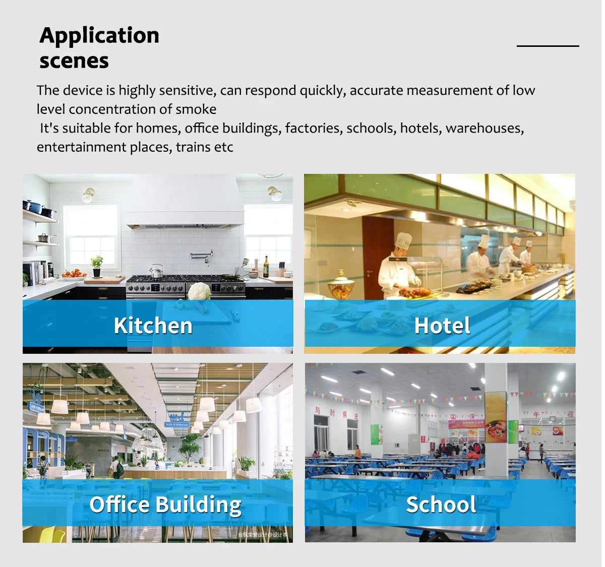 Tuya WiFi gas detector for home LPG natural gas leak alarm LED display, leak sensor, smart life app control