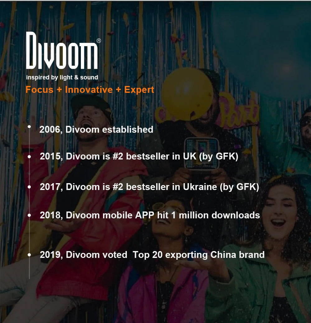 Divoom Ditoo-Pro tragbare Bluetooth-Lautsprecher Retro Pixel Kunst Wecker