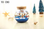 YO CHO Nachahmung Sand Micro Meer Welt Nacht Lichter Micro Landschaft Tier LED Licht Valentines Geburtstag Geschenk Seaworld Nachtlicht