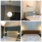 Moderne Led Hängen Lampe Minimalismus Metall Anhänger Lichter Glas Runde Glas Ball Nacht Beleuchtung Wohnzimmer Küche Nordic Deco