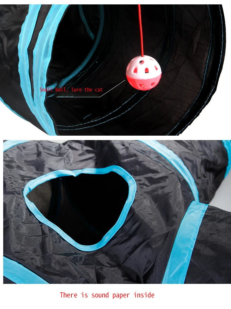 5/4/3 Löcher Haustier Katzen tunnel lustiges Spielzeug für Katzen faltbares Katzen spielzeug interaktive Katze Kaninchen Tier spielen Spiele Tunnel Chat Haustier Produkt