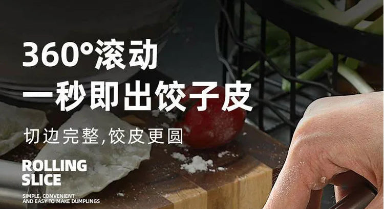 304 Edelstahl Knödel Wrapper Schneiden Schneiden Form Roller runde Keks Drücken Knödel Haut Mold Schneiden Clip Werkzeug