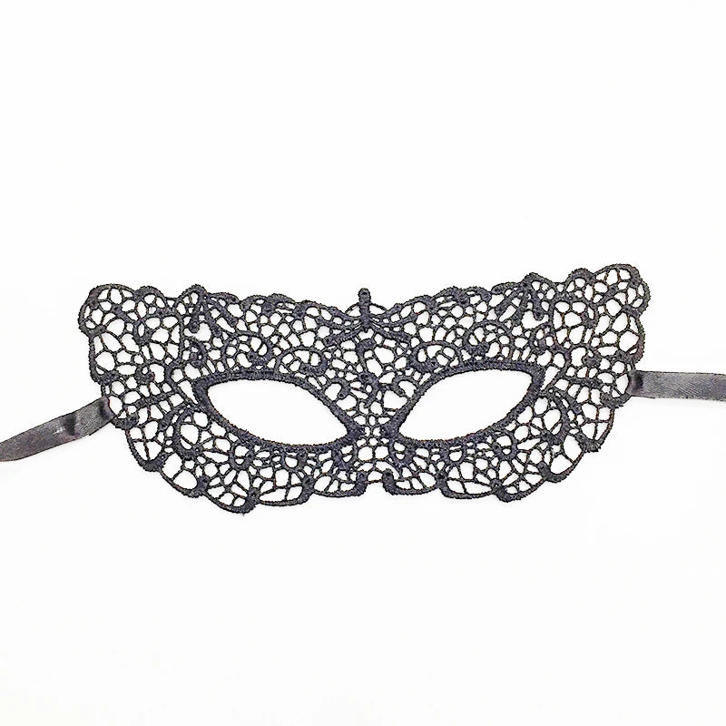 Venezianische Spitzenmaske – Schwarze Augenmaske für Maskerade, Halloween & Karneval
