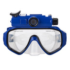 Winait WT-RD34 Unterwasser-Tauchmasken-Kamera – 5MP CMOS, HD 720P, 72° Weitwinkel, 80 Min. Aufnahme | MicroSD bis 32GB | Blau & Gelb