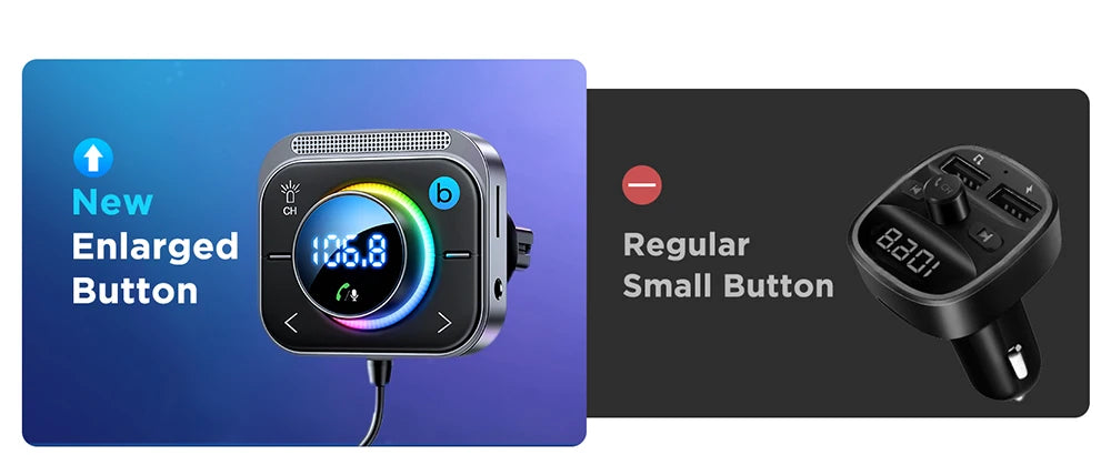 Joyroom auto bluetooth 5,3 fm/aux sender auto adapter freihändig anrufen 3 schnell la deans chlüsse sender ladegerät pd qc 3,0