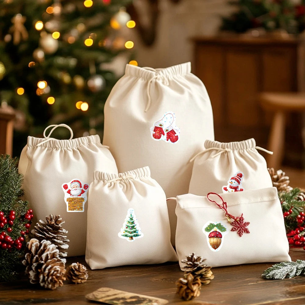 500 Stücke Laser Weihnachten Aufkleber Weihnachten Etiketten Aufkleber Dekor Frohe Weihnachten Dekorationen Für Zuhause 2025 Navidad Kerst Neujahr Geschenk