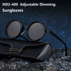 Ah-Mee ND2-400 Sonnenbrille – Polarisiert, 9 Stufen, UV400, Punk-Stil, Unisex