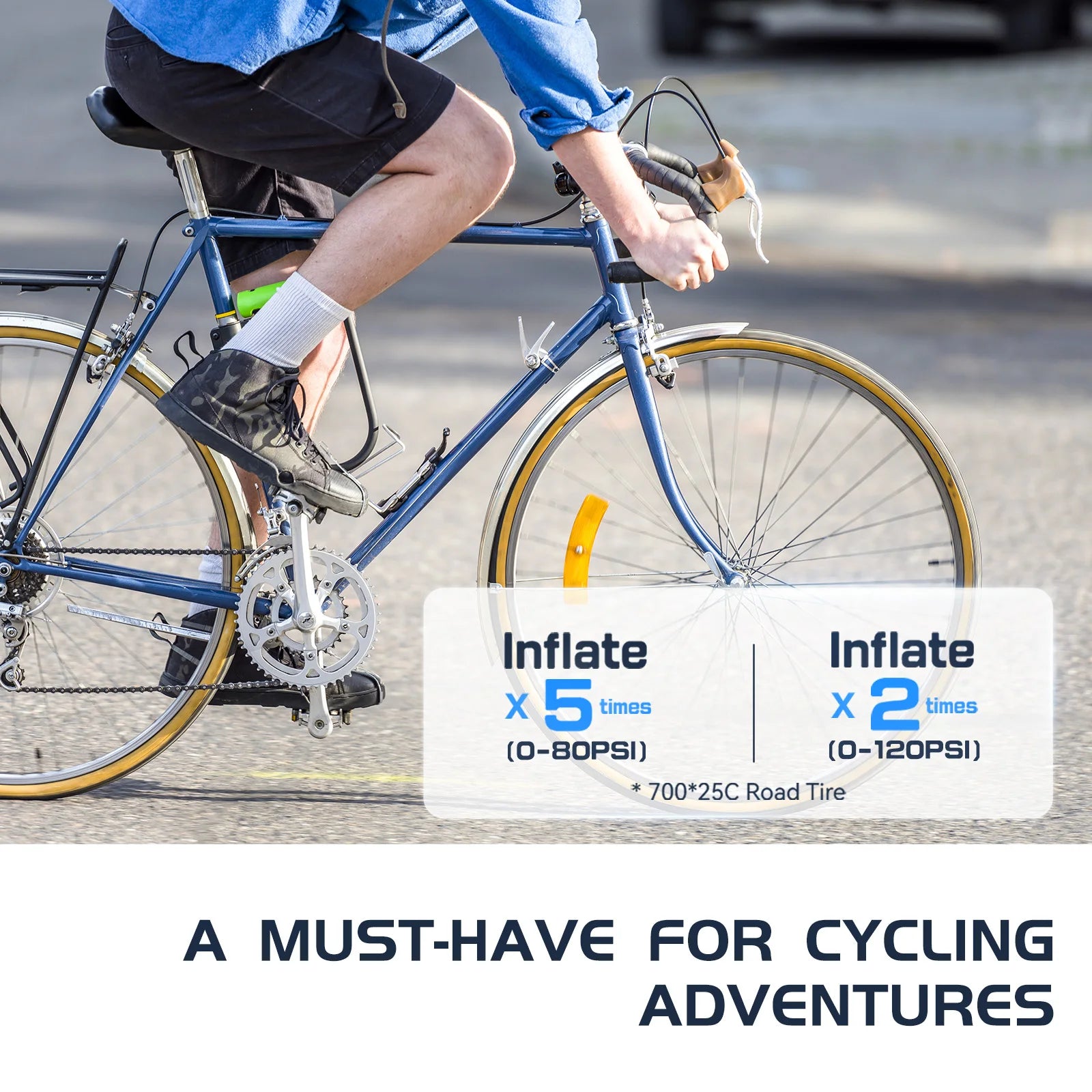 TB2 Mini Fahrradpumpe Reifenfüller 120PSI Max Akku Radfahren Fahrradzubehör Schrader Presta Ventil Winzige Pumpe