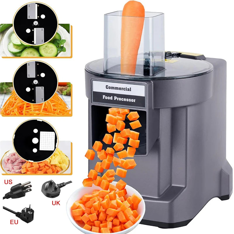 Elektrischer Gemüseschneider 3-in-1 – Multifunktionale Schneidmaschine für Küche & Gastronomie