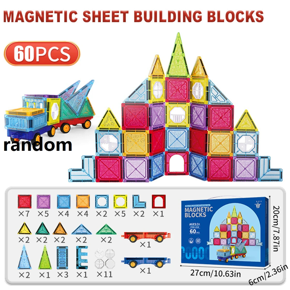 Magnetische Fliesen für Kinder im Alter von 3–5 Jahren, 4–8 Magnetspielzeug für 3 4 5 6 7 8+ Jahre alte Jungen, Mädchen, Kleinkinder, magnetische Bausteine, Vorschule