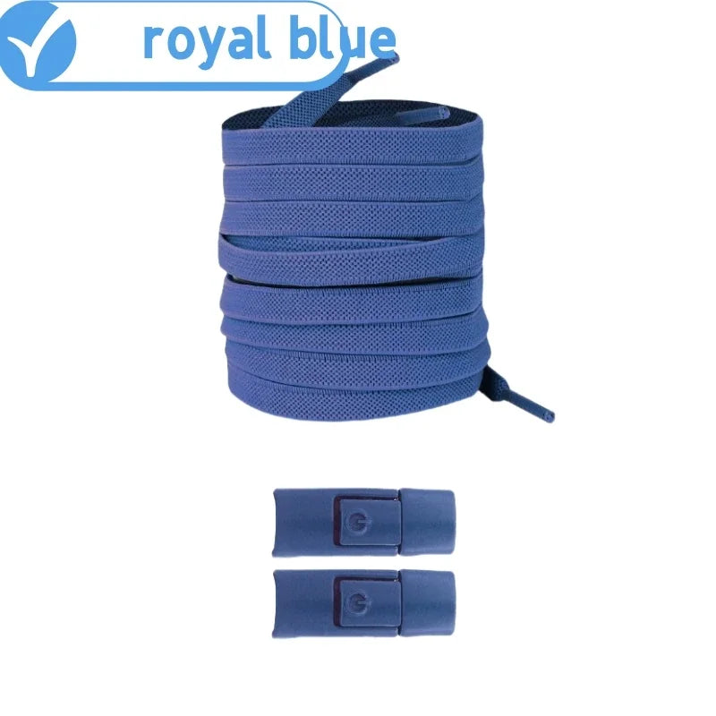 Neu ohne Krawatten, elastische Schnürsenkel, keine Krawatte, Schnürsenkel, Press-Lock-Schnürsenkel, Sneaker, Kinder und Erwachsene, 8 mm, verbreiterte flache Schnürsenkel für Schuhe