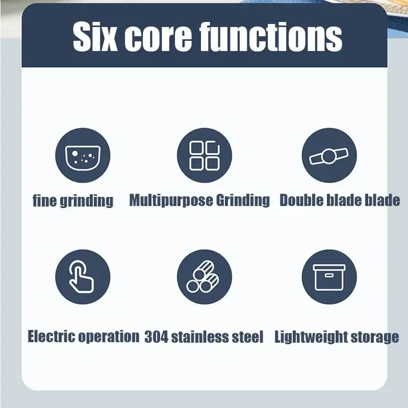 2024 neue kleine elektrische Mahlmaschine Getreide mühle Kaffeemühle Edelstahl Nüsse Bohnen Körner Mühle Kräuter für die Küche