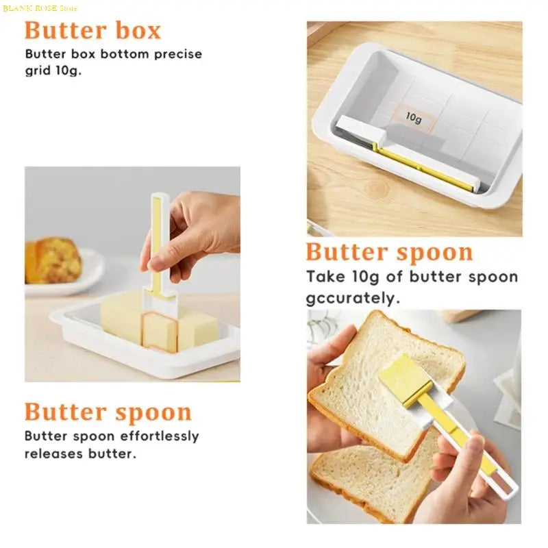 Neues Buttergericht mit Deckelbutter Dividing Storage Box Container Küche Aufbewahrungsdichtung Butter Splittbox Käse Kader Box