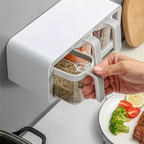 ECOCO Gewürzbox zur Wandmontage, Gewürzregal, Gewürz-Organizer, Küchenzubehör, Salzglas, Shaker-Behälter