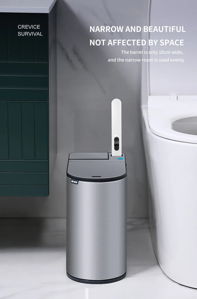 Neue Xiaomi Edelstahl Smart Mülleimer Wc Pinsel Anzug Wasserdichte Mülleimer mit Abdeckung Badezimmer Schmale Smart Sensor Eimer