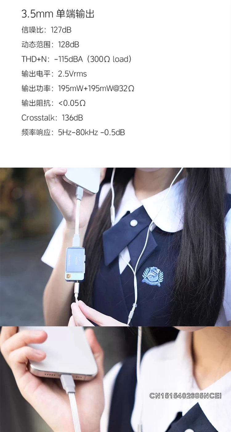 【Zuno Choice】iBasso Macchiato Kopfhörerverstärker, tragbarer DAC-AMP, Typ C, Dual CS43131-Chips, DSD256X 2, unterstützt 3,5-mm-Mikrofon für PC