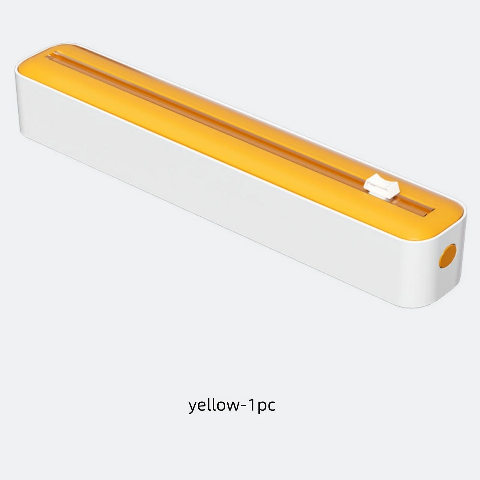 2-in-1-Wickel- und Folienspender aus Kunststoff mit Schiebeschneider – langlebiger Küchen-Organizer mit Saugnapfbasis für den Heimgebrauch