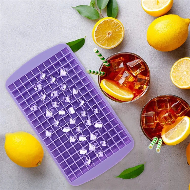 LMETJMA Mini-Eiswürfelformen aus Silikon, 160 zerkleinerte Eiswürfelformen, leicht zu lösender kleiner Eiswürfel zum Kühlen von Whiskey-Cocktails JT42