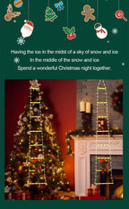 LED Weihnachtsdekorationen Feenlampe LED Leiterlampe mit Klettern Weihnachtsmann Zuhause Outdoor Weihnachtslicht Neujahr Ornamente s