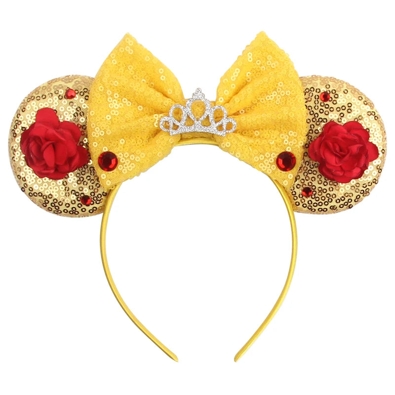 Prinzessin Haarreif mit Pailletten-Bogen – Disney-Motive, Halloween & Party | Damen & Kinder