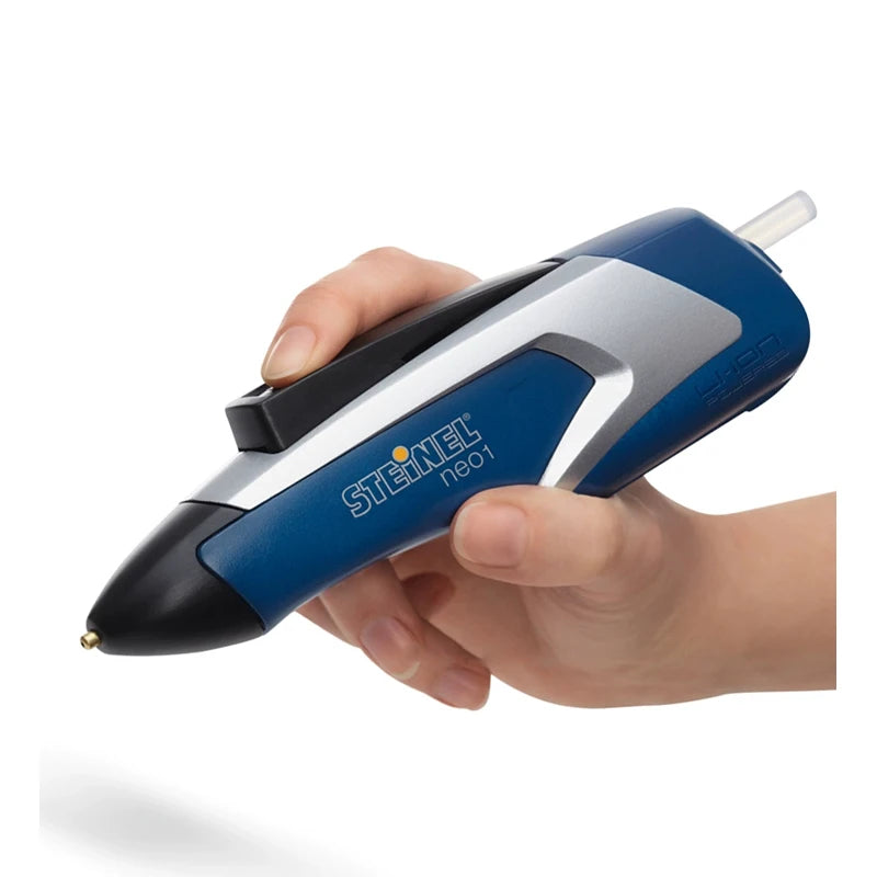 Deutsches STEINEL wiederaufladbares kabelloses Heißklebepistole mit 3 Klebestiften, tragbares Mini-Reparaturwerkzeug-Set, Klebegreifer, DIY NEO1