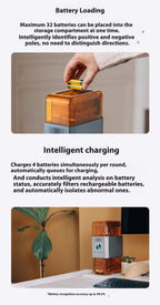 OLIGHT OstationX 3-in-1 Smart-Akkuladegerät AA/AAA Ni-MH wiederaufladbares Batterieladegerät Ladebox Nickel-Metallhydrid-Batterien Gehäuse