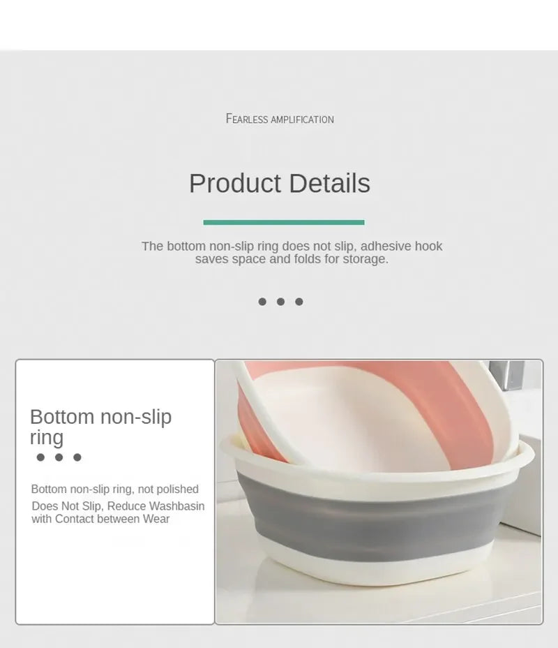 Klappwaschbecken aus Kunststoff, tragbare Waschbecken, zusammenklappbare Wäschewanne für Erwachsene, Baby-Badewanne, Badezimmer, Küchenzubehör, Waschbecken