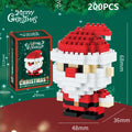 Weihnachtsgeschenke Micro Baustein DIY Domino Spiel Weihnachtsmann Rentier Urlaub Puzzle Montage Ziegel Tischdekoration Spielzeug