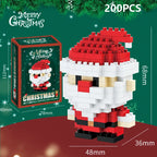 Weihnachtsgeschenke Micro Baustein DIY Domino Spiel Weihnachtsmann Rentier Urlaub Puzzle Montage Ziegel Tischdekoration Spielzeug