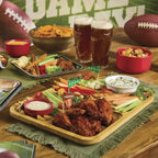 Bambus-Schneidebrett mit transparenter Schlossabdeckung für Haushalt, Kochobst, Schneidebrett, Restaurant, Salat, Dessert, Obstteller