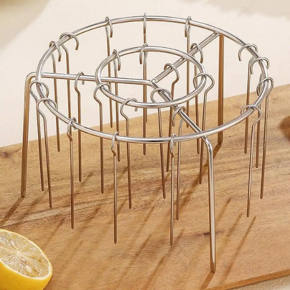 Edelstahl-Spießhalter für Air Fryer & BBQ – Vertikales Kebab-Rack, 13 oder 25 Spieße