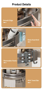 Badezimmer-Ecklagerregal, Saugnapf, Halterung an der Wand, Dusch-Caddy-Box, abnehmbares Badezimmer, Küche, Toilette, Organizer-Rack