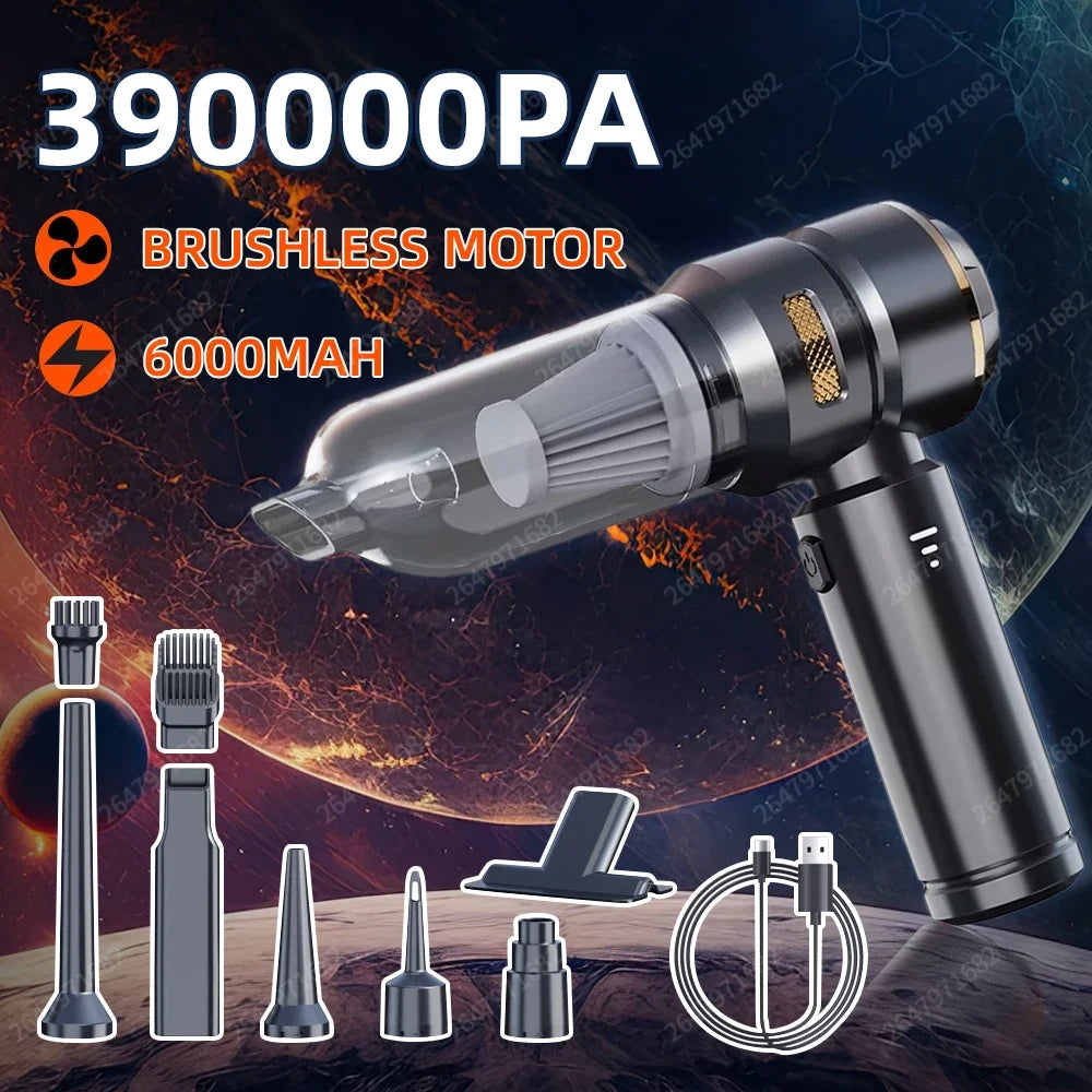 Auto-Staubsauger, leistungsstarker, tragbarer, kabelloser, bürstenloser Motor, Reinigungsmaschine, leistungsstarker Luftstaubsauger für Haushaltsgeräte