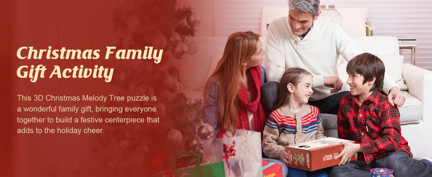 Robotime 3D-Holzpuzzles, Spieluhr, Weihnachtsmelodiebaum, Holzmodellbausätze für Erwachsene zum Bauen, beste Geschenke für Erwachsene und Kinder