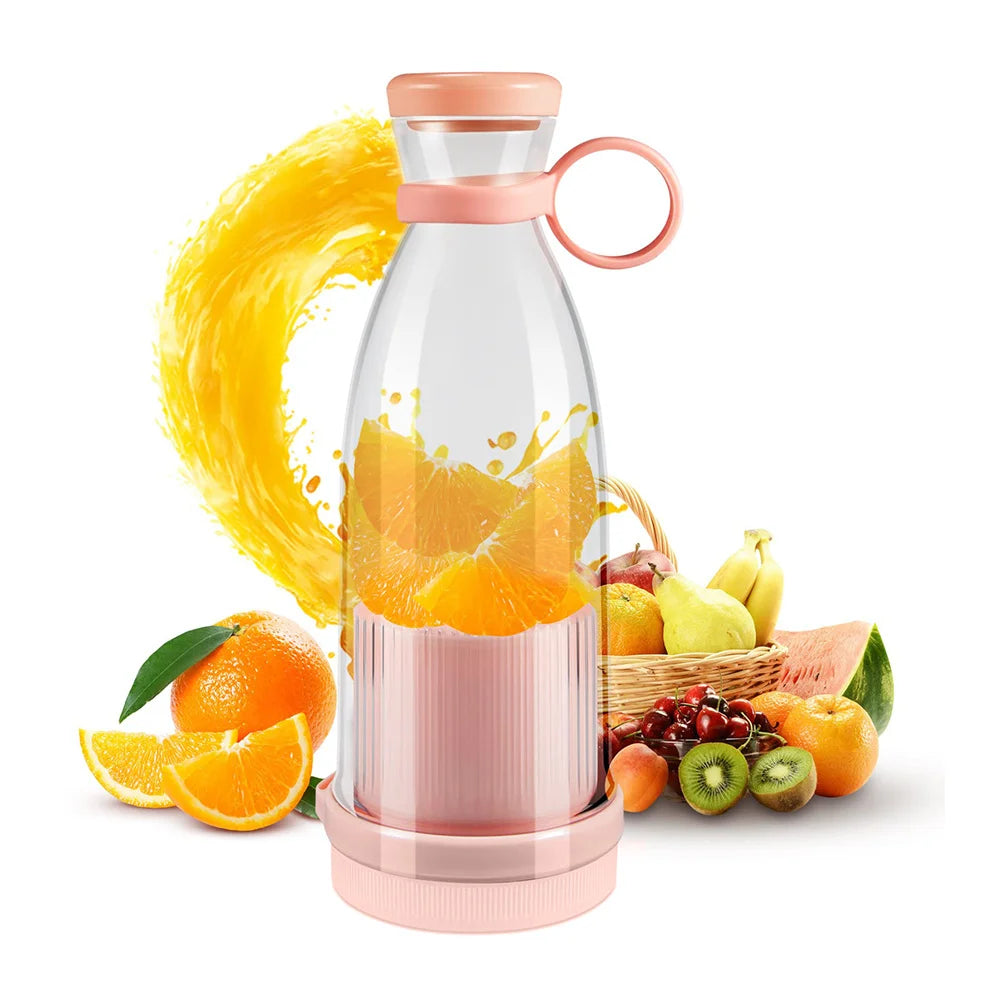 Wiederaufladbare Mixer, frische Frucht-Entsafter, blau/rosa, tragbare USB-Saftflasche, Mini-schneller elektrischer Mixer, Smoothie-Eismaschine