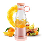 Wiederaufladbare Mixer, frische Frucht-Entsafter, blau/rosa, tragbare USB-Saftflasche, Mini-schneller elektrischer Mixer, Smoothie-Eismaschine