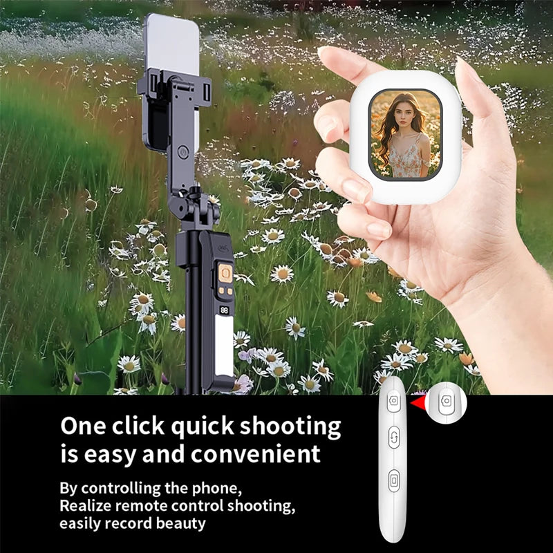 Luxuglow Mini Selfie-Monitor – Kabellos, Magnetisch, 2" HD, WiFi, Bluetooth, 4 Farben