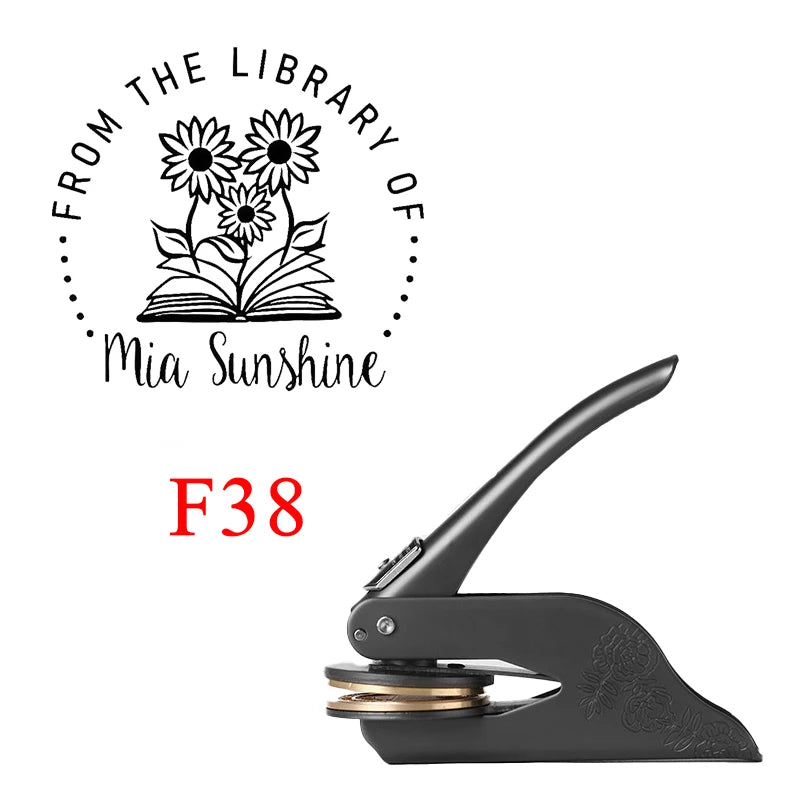 Embosser-Stempel, Logo, individuelle Hochzeit, Bibliothek, Buch, private Siegel, individuelle Anpassung, Umschlag, Party-Einladung, Prägestempel, DIY