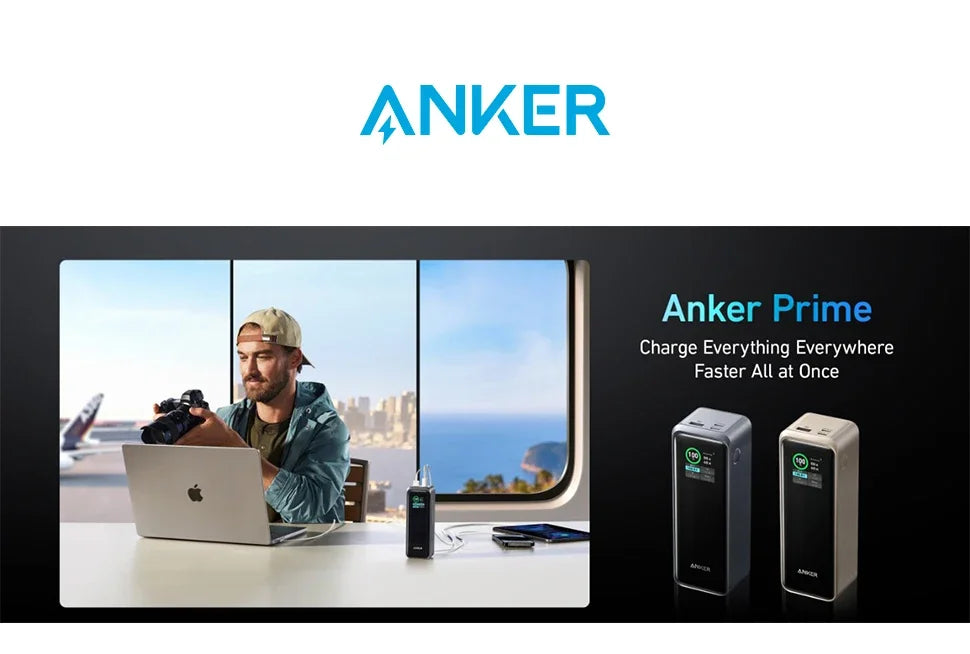Anker Prime Power Bank, 27,650 mAh 3-Port 250 W tragbares Ladegerät für Reisen, TSA-zugelassen, Smart App, für MacBook Pro/Air