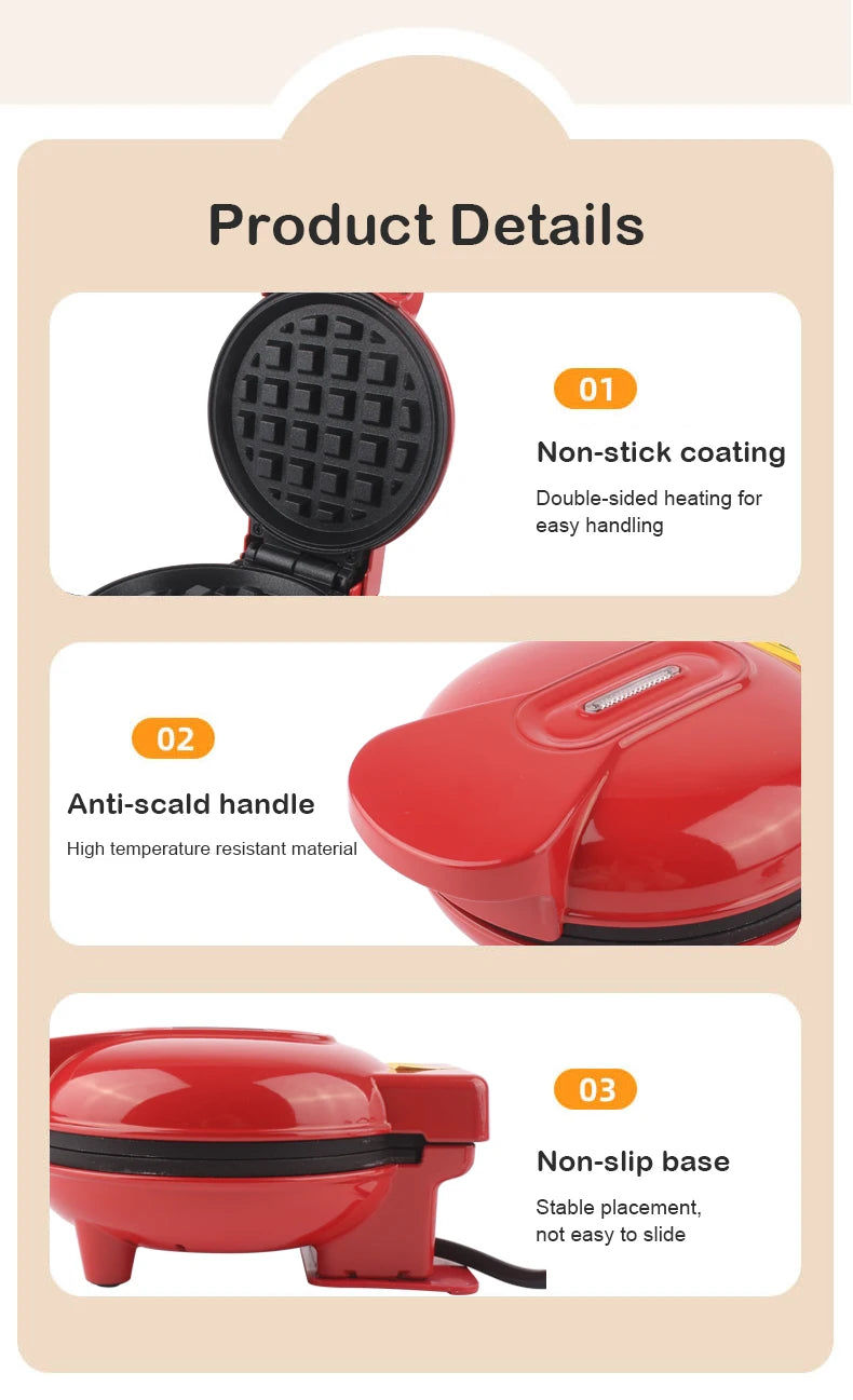 110V/220V Multifunktionaler Waffelkuchenzubereiter