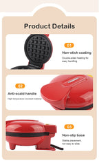 110V/220V Multifunktionaler Waffelkuchenzubereiter