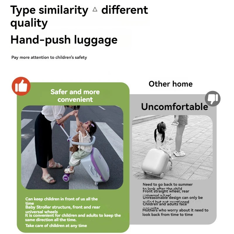 Cartoon Kinder Trunk, fahrbare Reisetasche