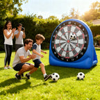 Wonflex Aufblasbare Zielscheibenmatte & Wurfspiel - PVC, Fuer Drinnen & Draussen, Ab 14 Jahren | Fussball & Dart | Familienspiel