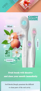 Mini-Zahnbürste mit Mund, Lufterfrischer, Perlen, Zahnstocher und Zungenschaber, 4-in-1, zum Entfernen von Mundgeruch, tragbares Mundpflege-Werkzeug, 1/20/24 Stück