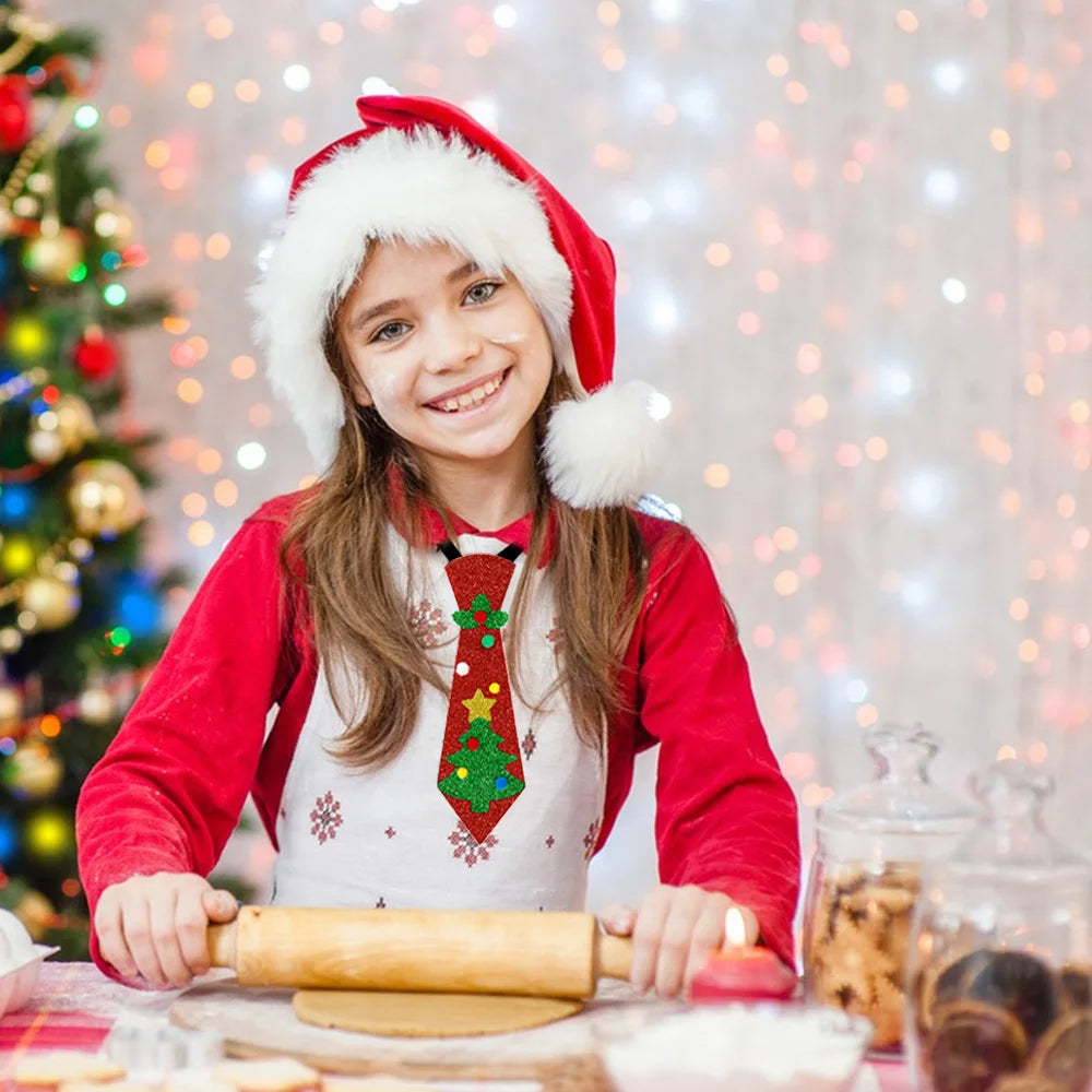 Filz Weihnachts krawatten, Weihnachts schmuck, Schneemann, Elch, Weihnachts baum, Krawatten für Kinder, Weihnachts feier dekorationen